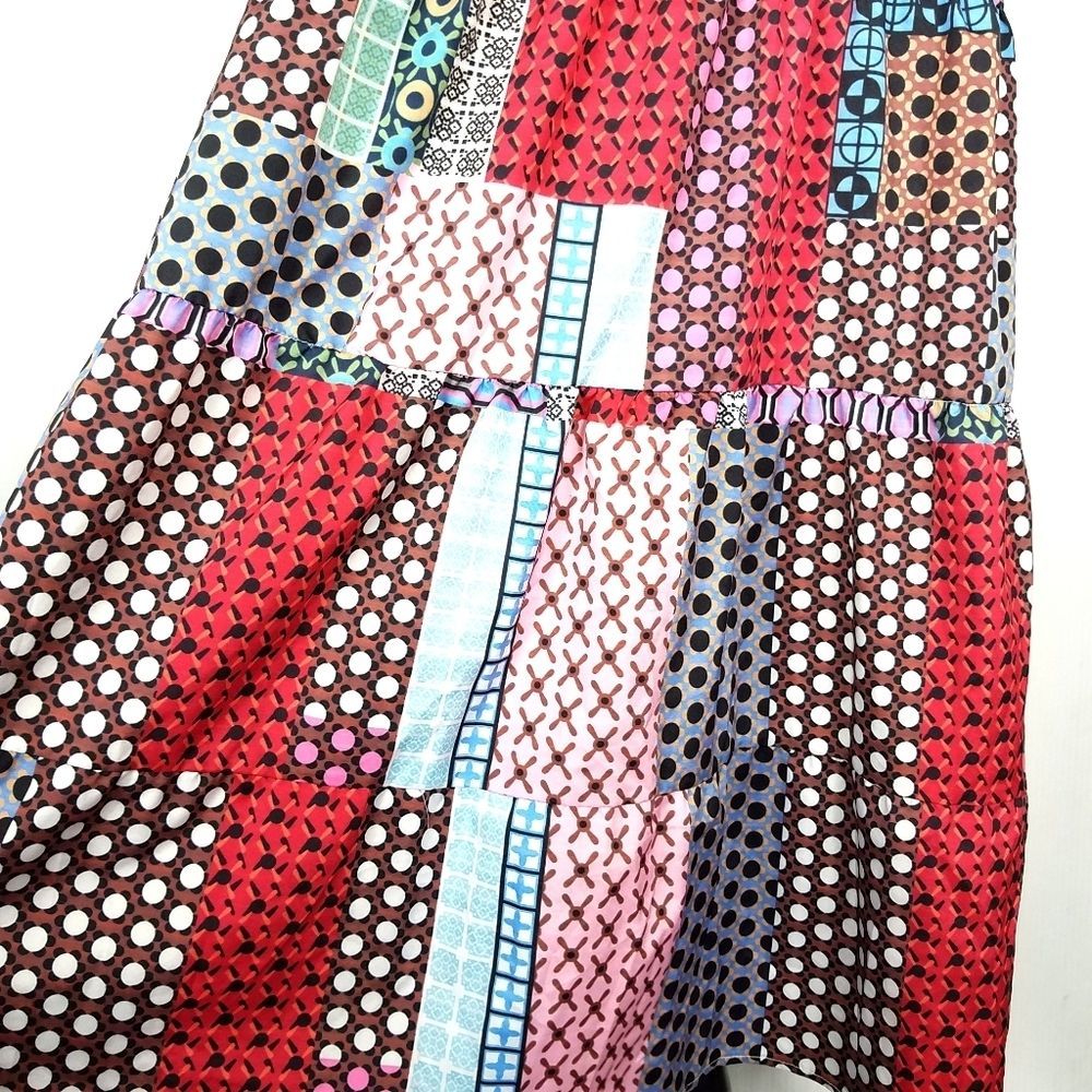 Boho Colorful Patchwork Print Maxi Dress - image 4